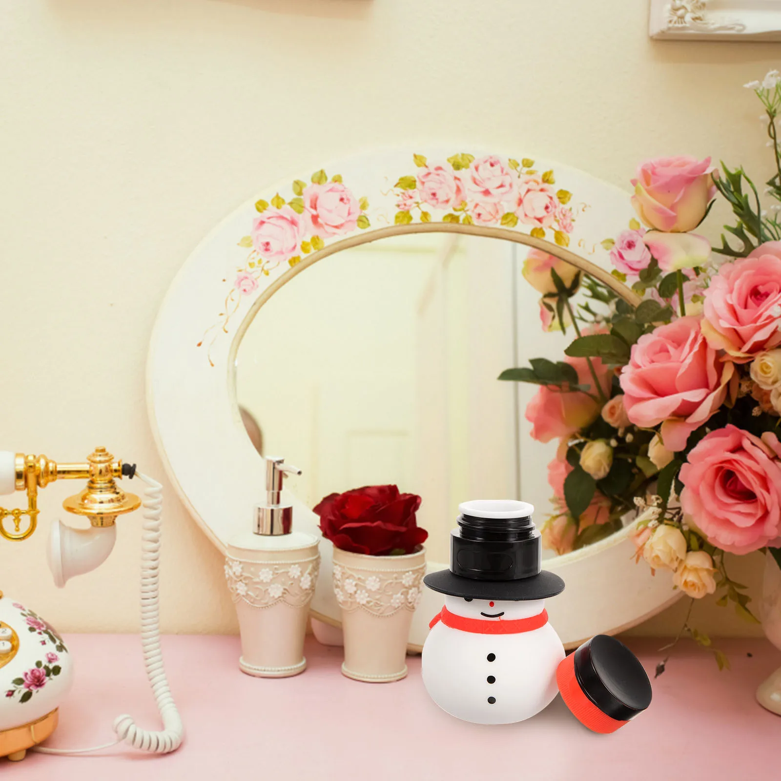 

Refillable Travel Sub Leak Proof Toiletry Containers For Shampoo Lotion Body Wash Empty Snowman Shaped Bottles Travel