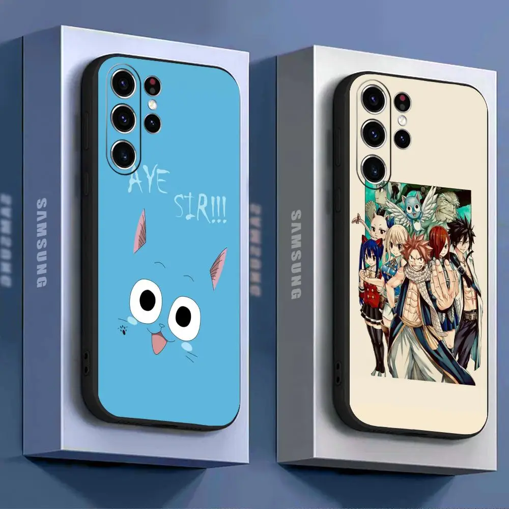 Anime Popular FAIRY TAIL Phone Case For Samsung Galaxy S26 S25 S24 S23 S22 S21 S20 Plus Ultra Soft Black