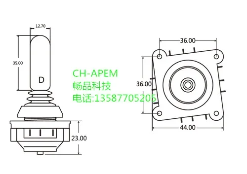 Four - way switch joystick industrial rocker CV4A two - axis four - way adjustment joystick manufacturers direct