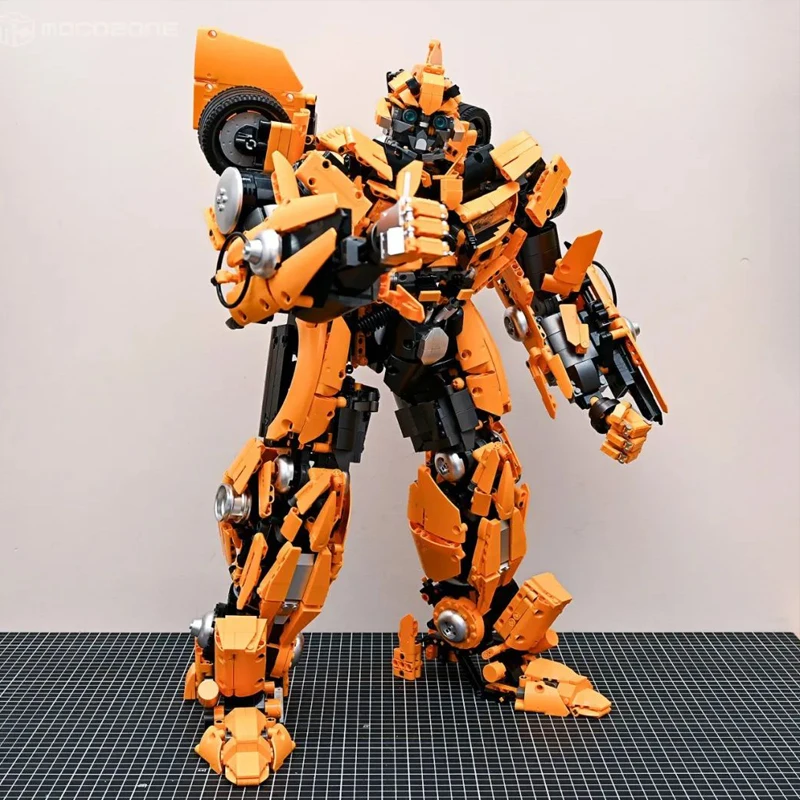 En STOCK, nuevo, 5692 Uds., Robot de bloques de construcción amarillo creativo MOC, modelo MOC, bloques técnicos Mecha, juguetes para niños, juego de regalo para adultos