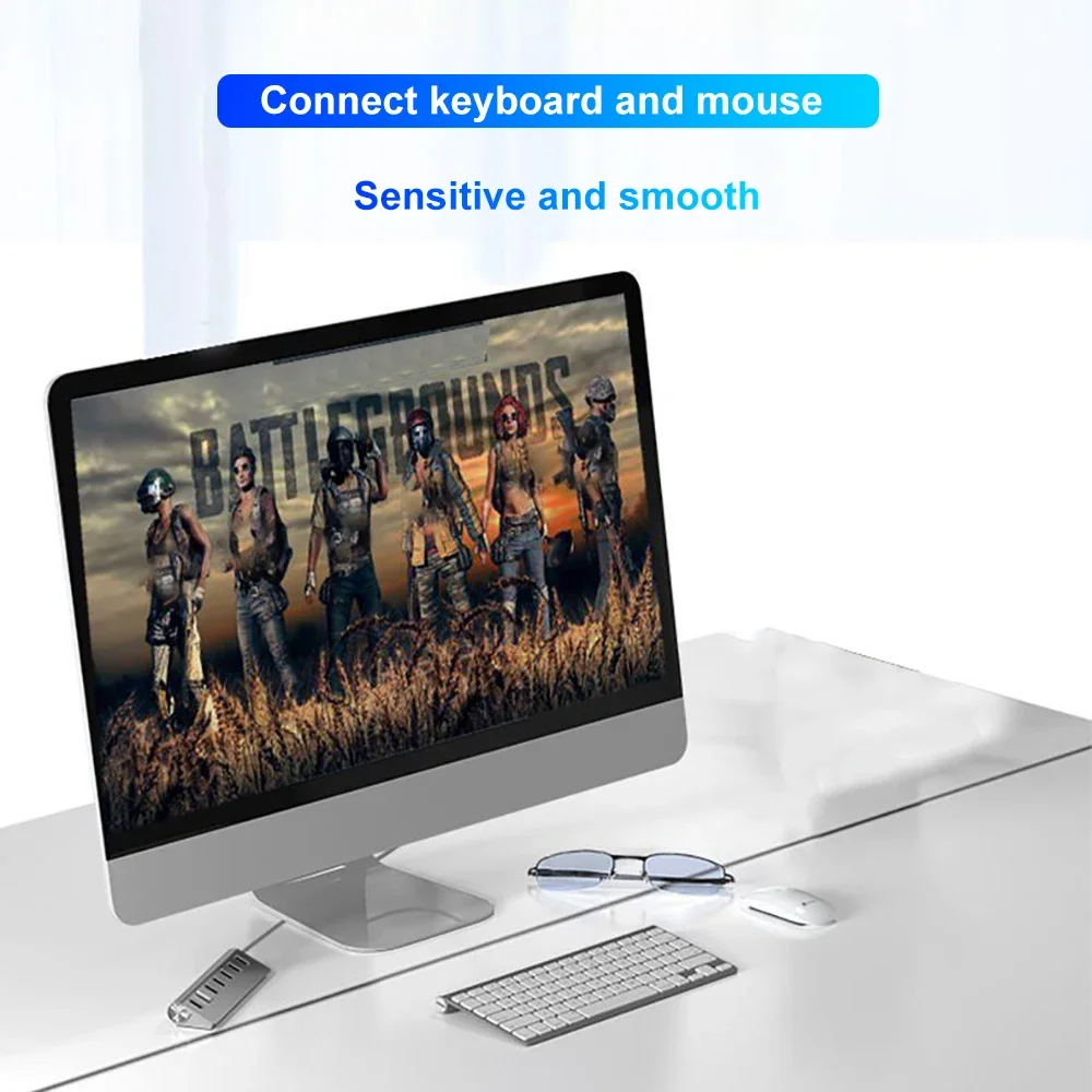 Hub USB 3.0 7 in 1 Docking station USB in lega di alluminio HUB USB ad alta velocità da 5 Gbps Adattatore OTG splitter USB per PC portatile MacBook