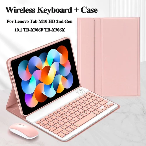 Funda inteligente para Lenovo Tab M10 HD 2a generación TB-X306F TB-X306X Funda teclado inalámbrico Lenovo Tab M10 HD Gen 2 10,1 Funda