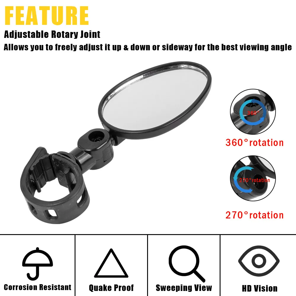 Electric Scooter Rearview Mirror for Xiaomi M365 Pro 1S For Ninebot  Max G30 ES1 ES2 ES3 ES4 for Razor Bicycle Rear view Mirrors