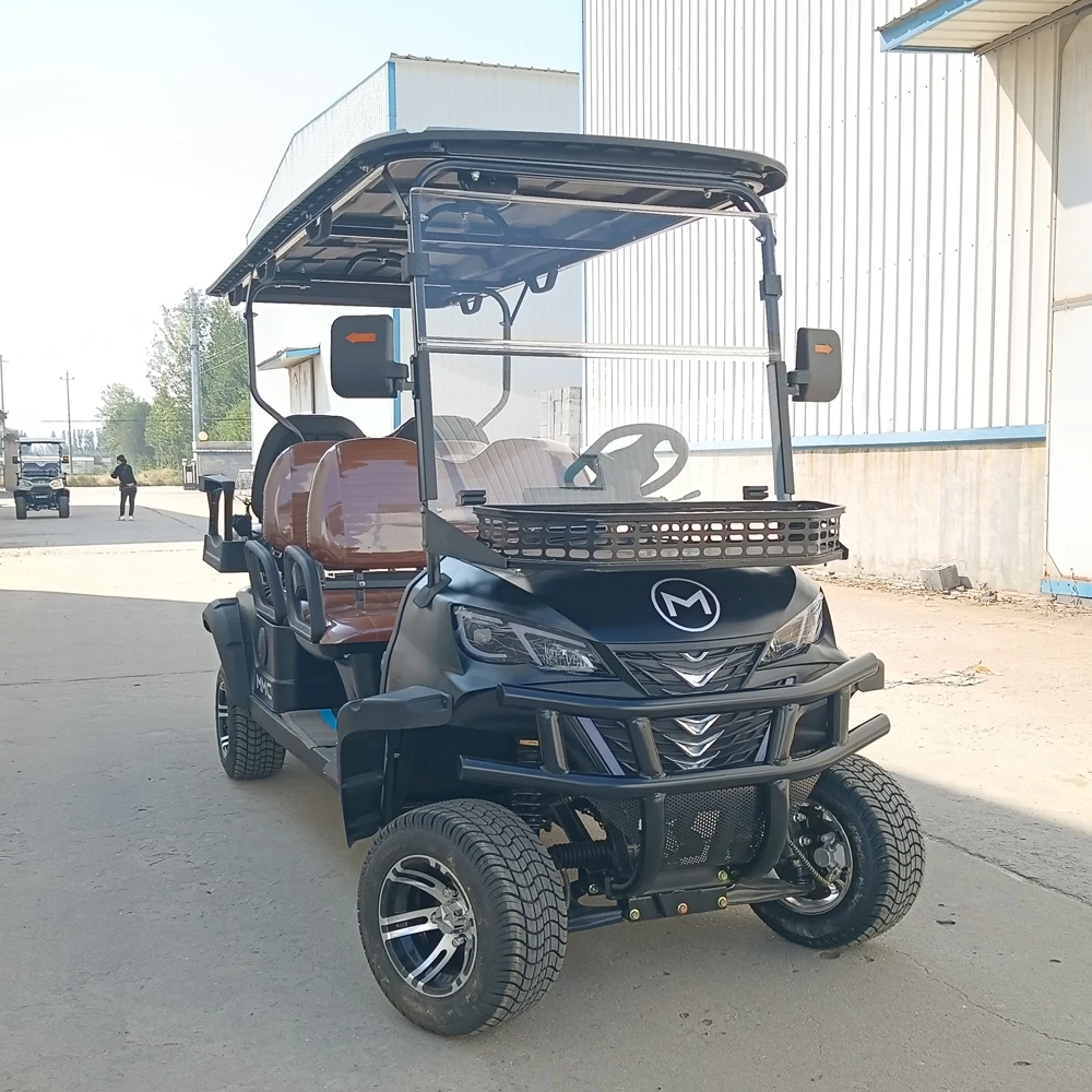 Hot Selling 4 Seat Low Speed Vehicle Golf Cart And Accessories Street Legal 48V Lithium Battery 6 Seater Electric Golf Cart