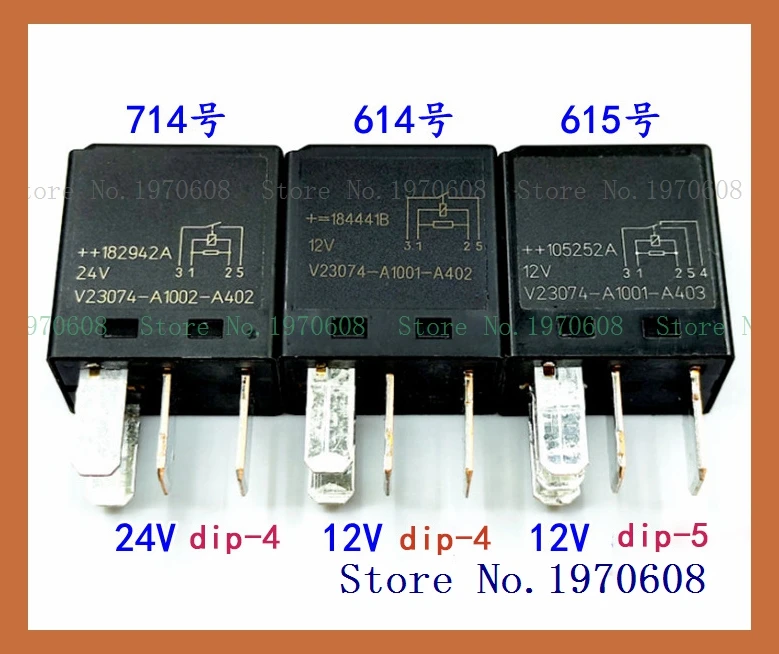 V23074-A1001-A402 12V DIP-4 V23074-A1001-A403 12V DIP-5 V23074-A1002-A402 24V DIP-4