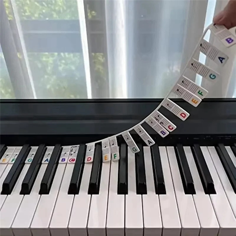 Reusable Silicone Piano Keyboard Note Labels - Great For Kids And Beginners Learning Piano Notes Instrument Parts
