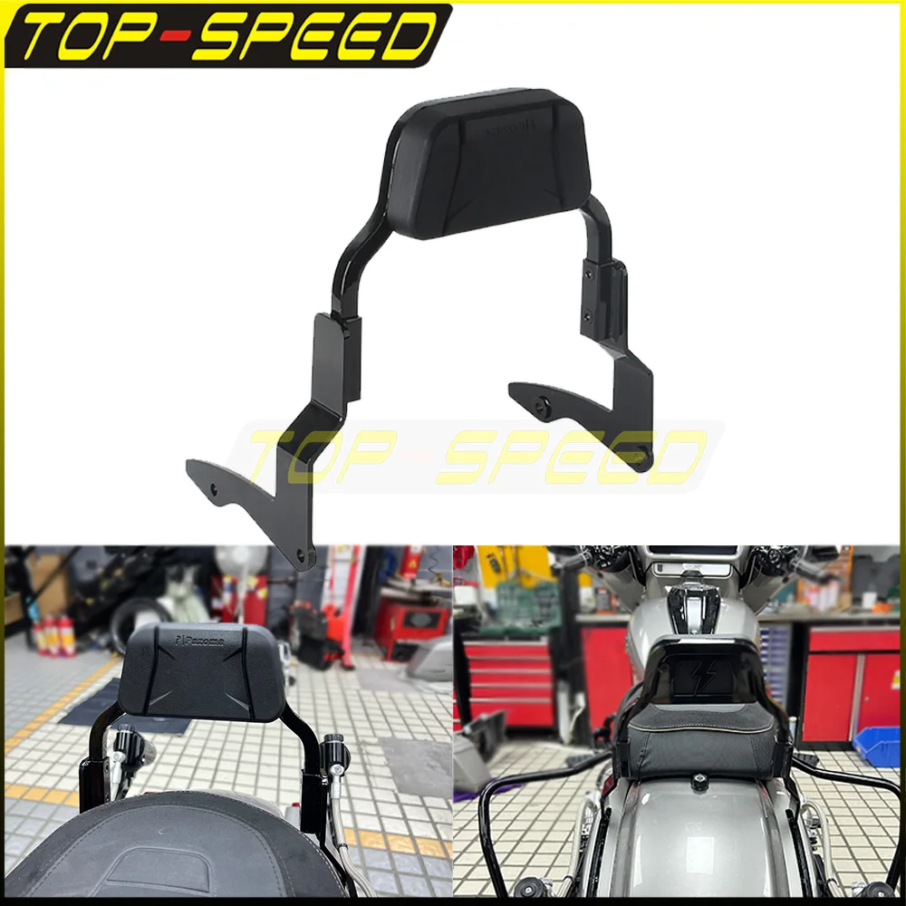 Bagger Passenger Backrests Motorcycle Short Sissy Bar Backrest Pad For Harley Street Glide ST FLHXST FLHXS Electra Glide FLHTKL