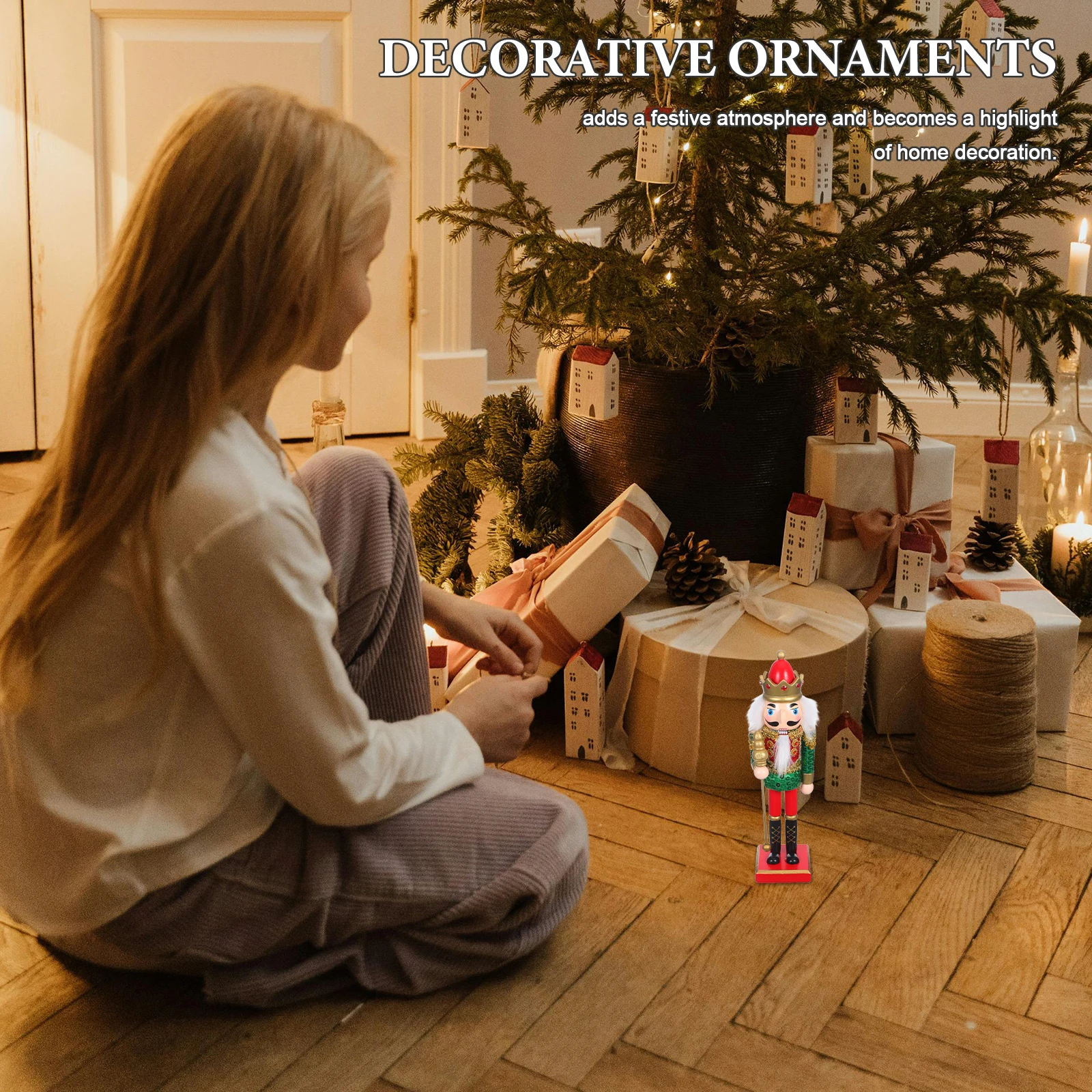 

Scale Series Puppets Christmas Nutcracker Decoration Ornament Walnut Soldier Tree Wooden Decorate