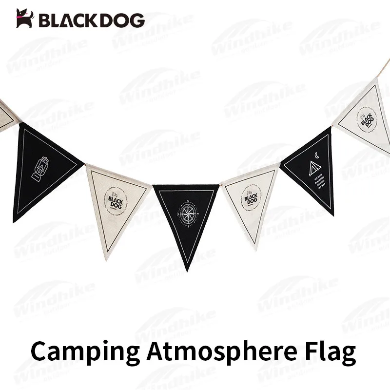 Naturehike-BLACKDOG Tent Ornament Triangle Pennant Ultralight Retro Birthday Party Wedding Flag Camping Accessories 4mx12 flag