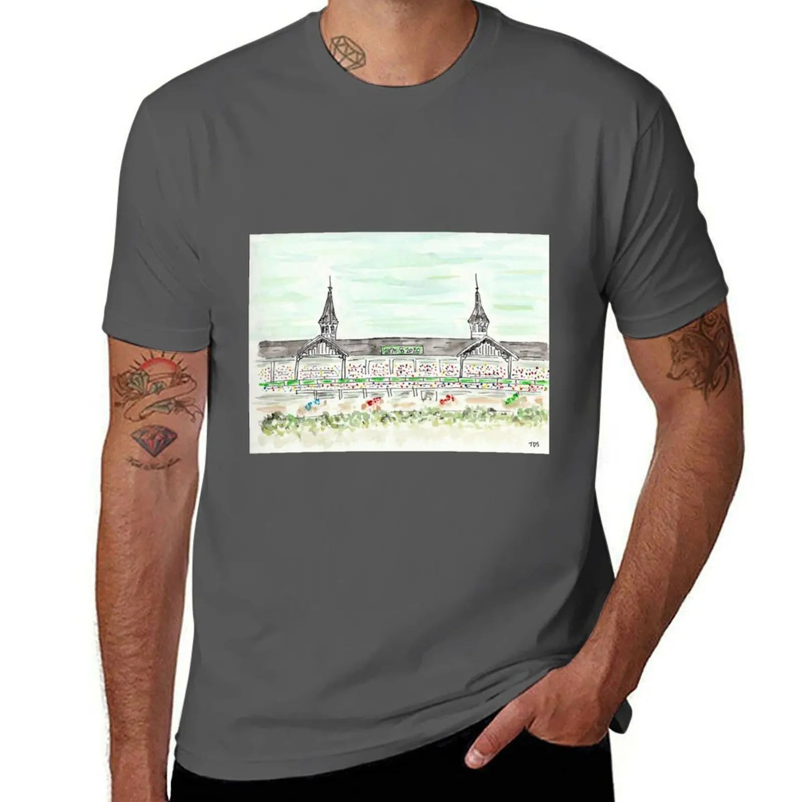 

Churchill Downs, Kentucky, Louisville, Horserace T-Shirt Street Fashion Casual Tee Shirt