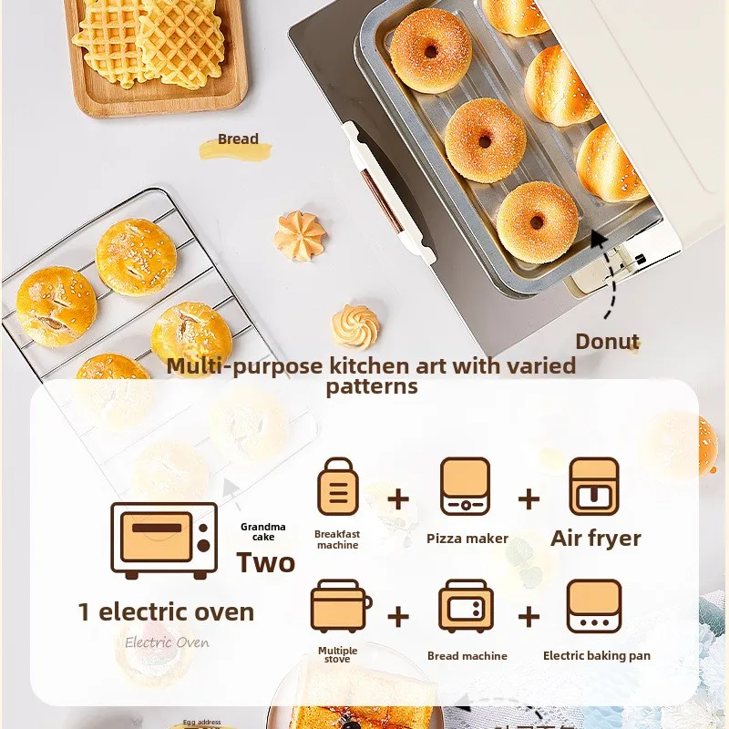 فرن منزلي، فرن كهربائي، خباز الكيك، ماكينة خبز أوتوماتيكية متعددة الوظائف، فرن تبخير صغير #2