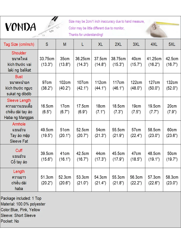 VONDA Fashion Lace Blouse 2025 Summer Women Tops Casual Short Puff Sleeve Bow Shirts Loose Elegant O-Neck Korean Blusas Tops