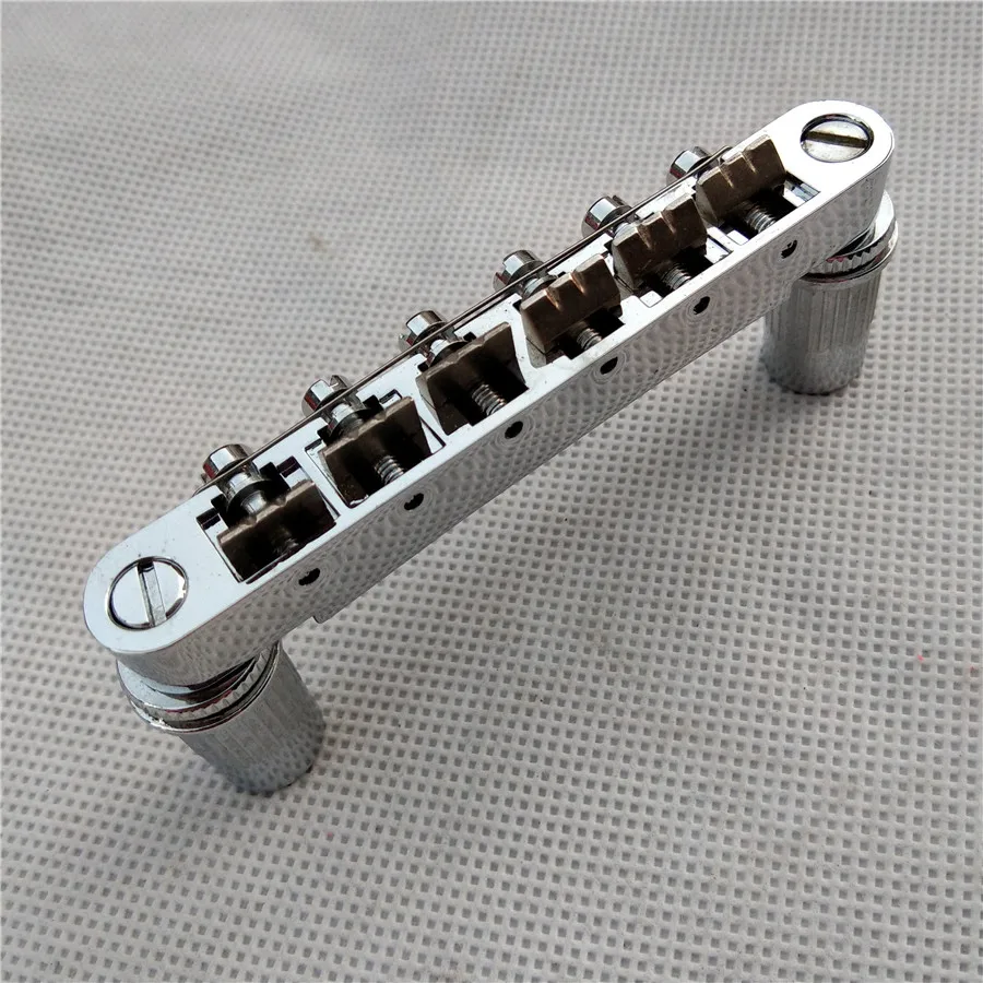 

Chrome Korean 12 Strings Electric Guitar Tune-O-Matic Bridge Stop Bar Tailpiece with Anchors And Studs for LP/SG Guitars BJH-106