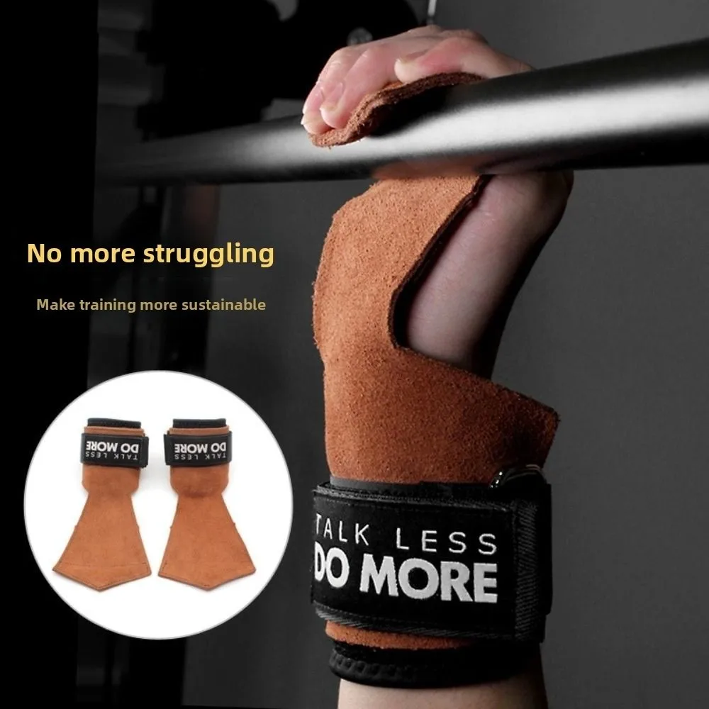 

1 Pair Talk Less Do More Fitness Power Straps Thicken Non-slip Sports Wrist Pads Adjustable Wear-resistant Deadlift Power Straps