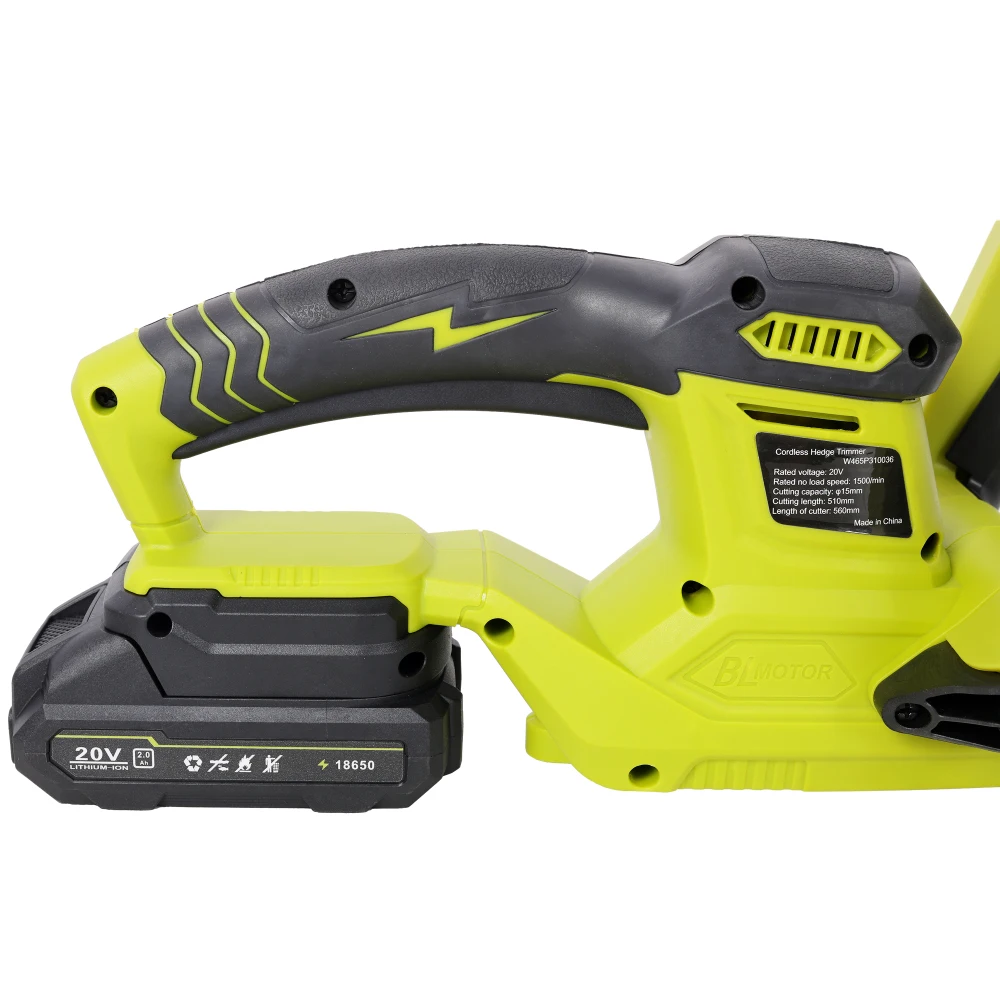 21V DC ヘッジトリマー、ブラシモーター、シート充電器付き、21インチスチールブレード、芝生、茂み、庭の造園用
