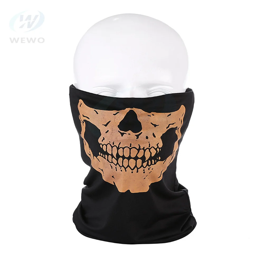 

Men Scarf Halloween Riding Bandana Women Headscarf Ski Skull Half Face Mask Ghost Scarf Neck Hiking Scarves Balaclava Masks OEM