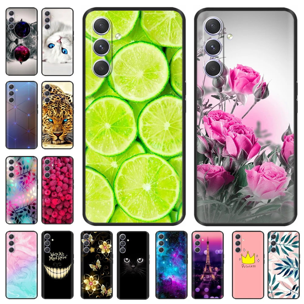 For Samsung A34 A54 Case Cool Painted Silicone TPU Soft Phone Cover Capa for Galaxy A14 A34 A54 5G Funda Shell Silicon Case Etui