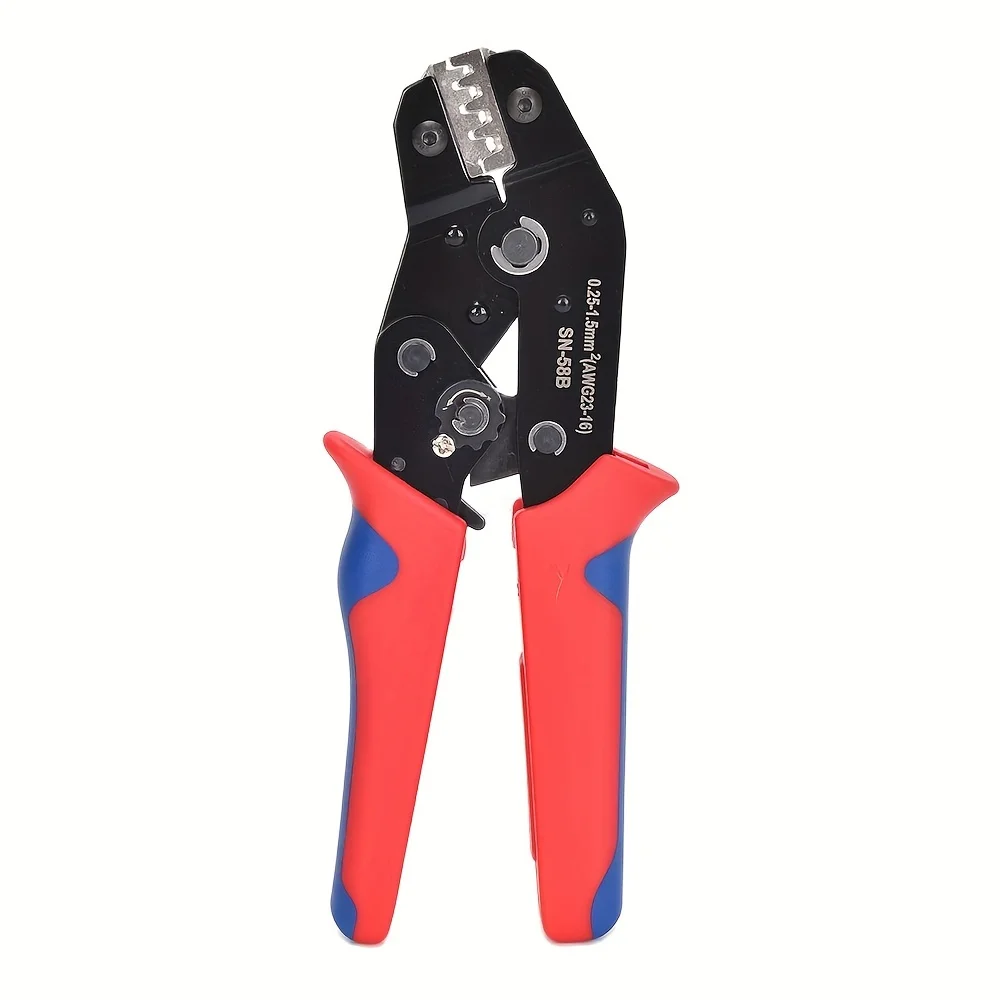 1pc SN-58B Wire Ratchet Crimper Plier, 0.25-1.5mm² AWG23-16 For Dupont Jumper Wire, Terminals