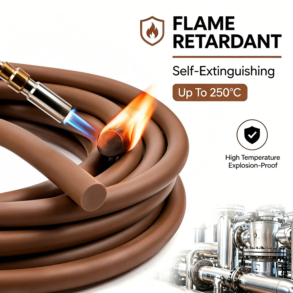 1/2/3/5M Solider Viton FKM Fluorkautschukstreifen Braun Hochtemperatur-Ölbeständiger Fluorkautschuk-Dichtungsstreifen Dichtungsleiste – Detail 4