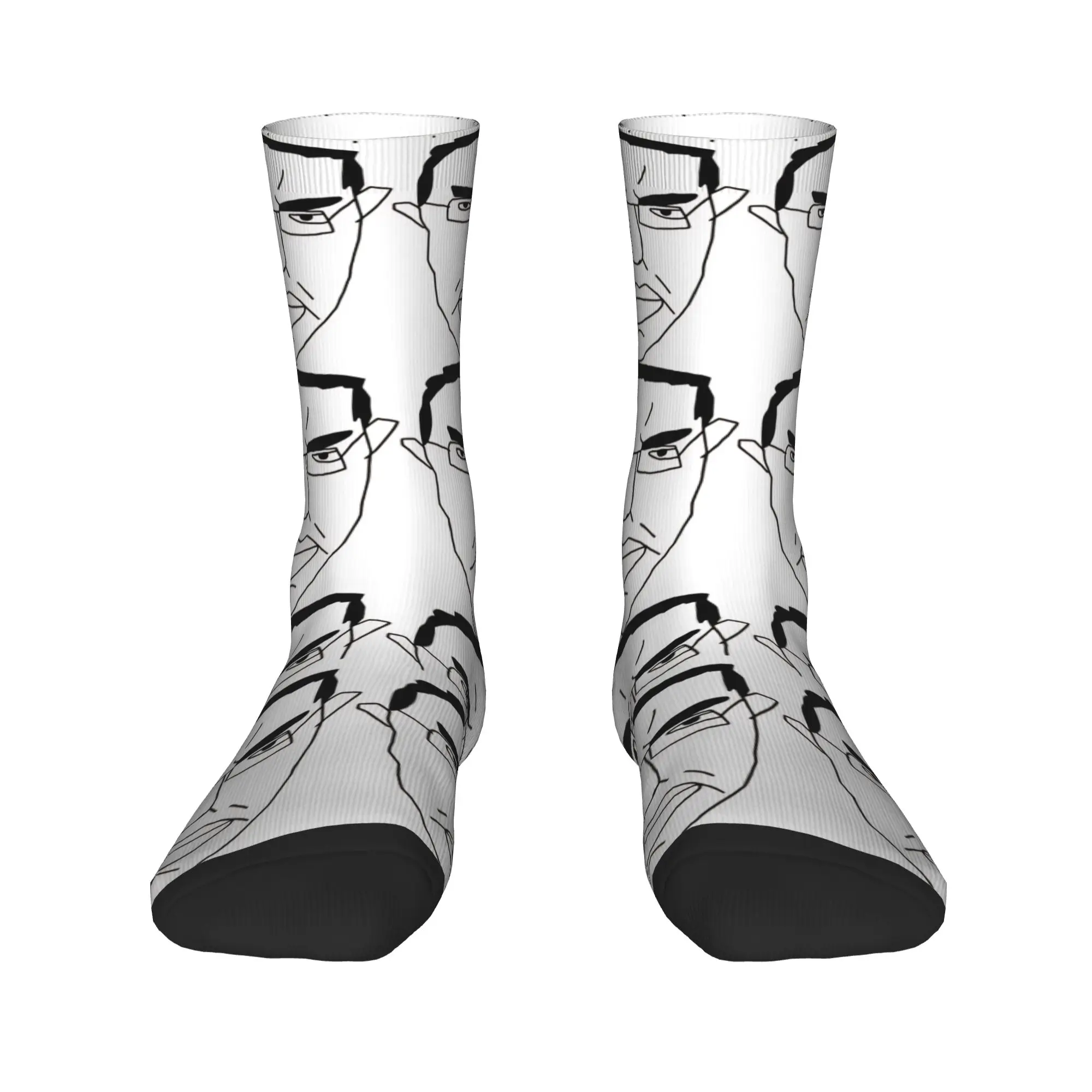 Chudjak  Socks Soyjack Coomer Wojak Non Slip Stockings Couple Medium Soft Climbing Socks Spring Gothic Graphic Socks