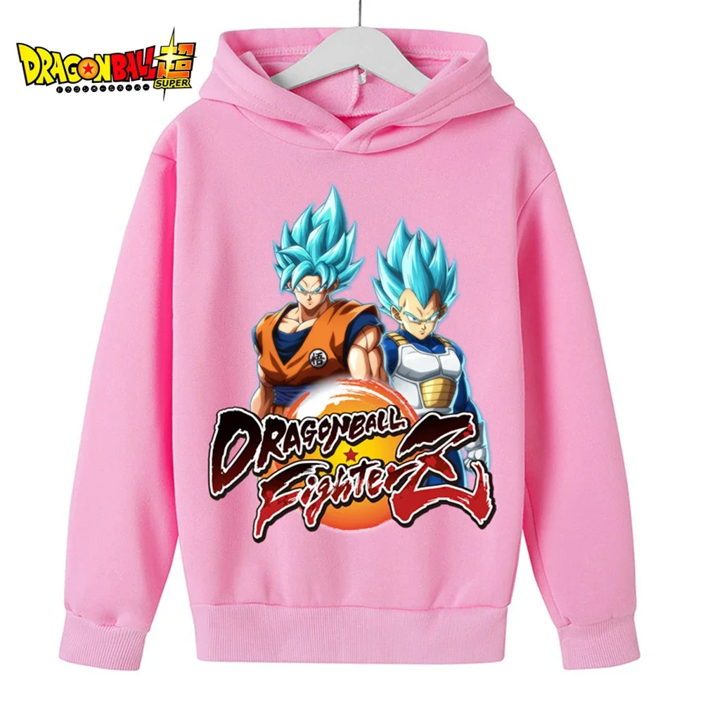 Spring Autumn Anime Dragon-ball Hoodie Kids Goku Cartoon Boys Clothes Girls Teenage Tops Children Kakarotto Hip Hop Sweatshirts