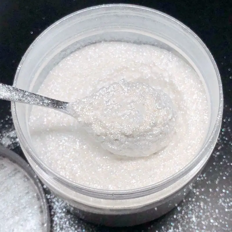 50g Super Bright Crystal White Mica Gold Powder Pigment Decorating Pearlescent  Powder Dust  For Soap Nail Polish Make up