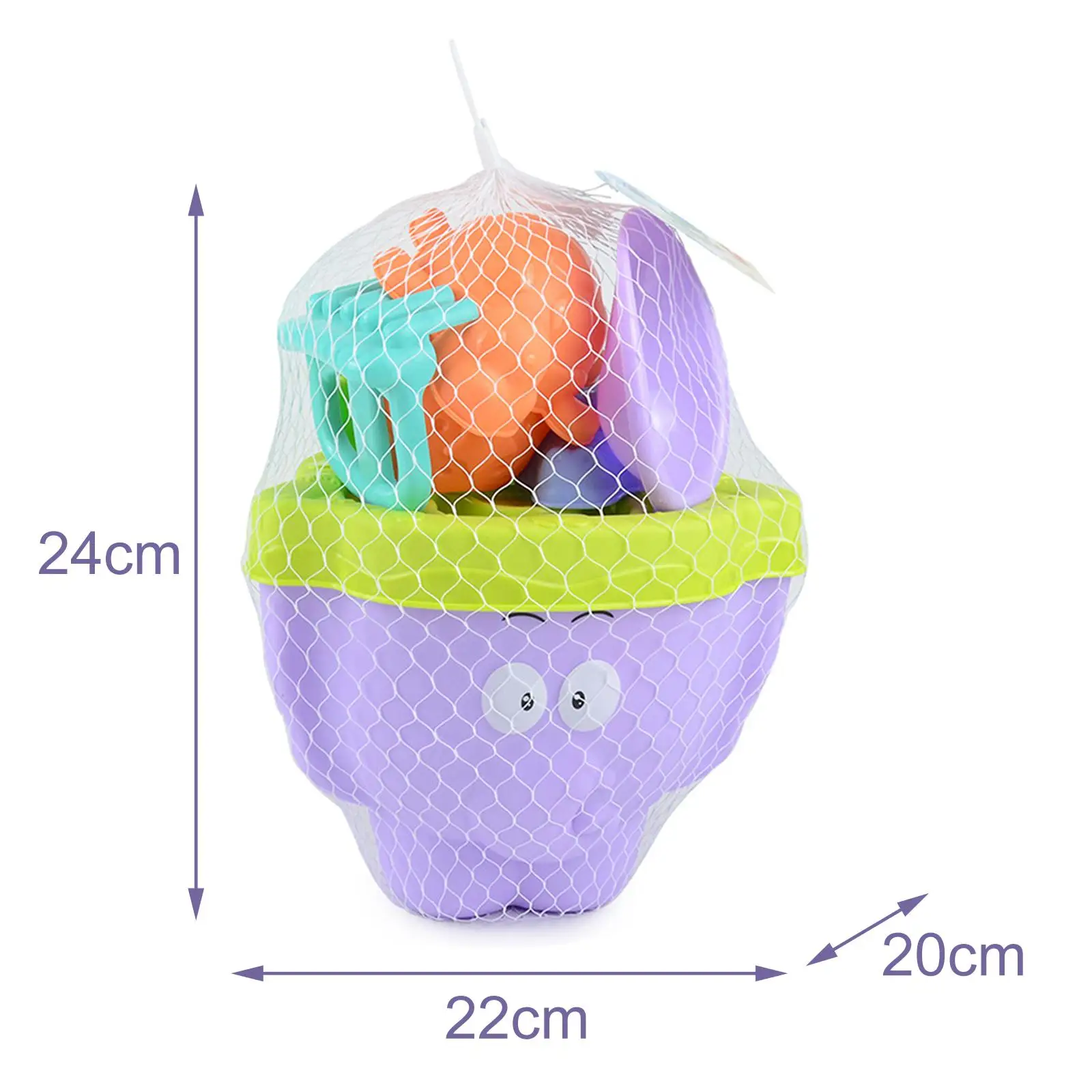 Ensemble de jouets de plage en maille pour enfants, pelle à râteau, jouets de voyage pour bébés, tout-petits, 11 pièces