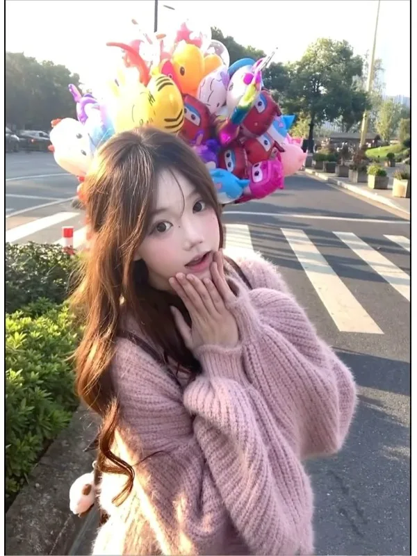 

Розовый вязаный повседневный свободный свитер-кардиган с круглым вырезом для женщин, весенняя новинка, мягкий, комфортный, уютный, на пуговицах, с длинными рукавами