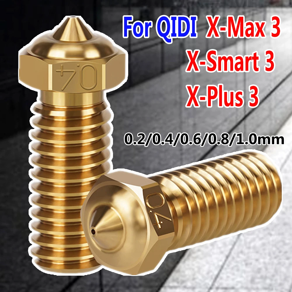 QIDI 테크 X-Plus 3, X-Max 3, X-Plus 3, X-Plus 3, 황동 깍지, QIDI X 깍지 3D 프린터 부품, 0.2mm, 0.4mm, 0.6mm, 0.8mm, 1.0mm 깍지, 1.75mm M6