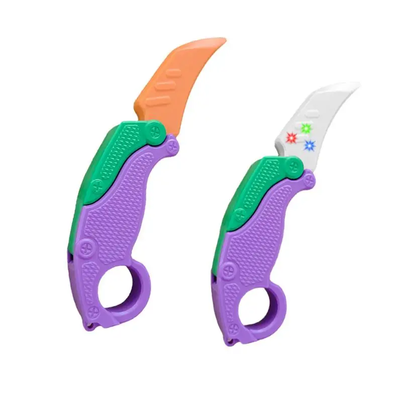 

3D Gravity Toy Light-Up Retractable Toy Claw Knives Fidget Sensory Push Toys Sensory Stress Toys For Adult Hand Gripper Forearm