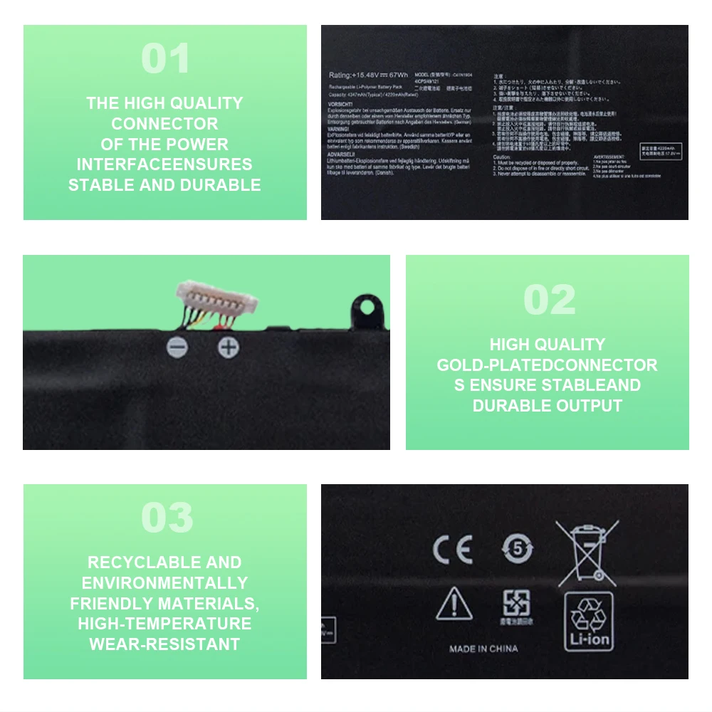 C41N1904 Аккумулятор для ноутбука ASUS ZenBook 14 UM425IA UX425UA UX371EA UX391UA UX393xx S435EA 13 UX325xx UM325SA UX363EA