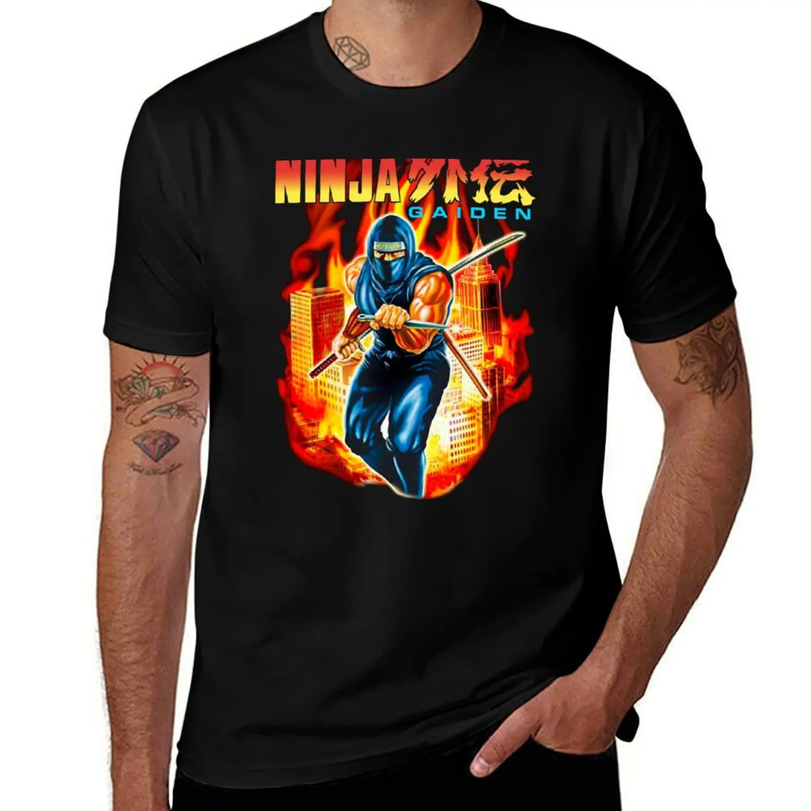 

NINJA GAIDEN BOX ART T-Shirt Basic Tee Shirt for Everyday Outfit