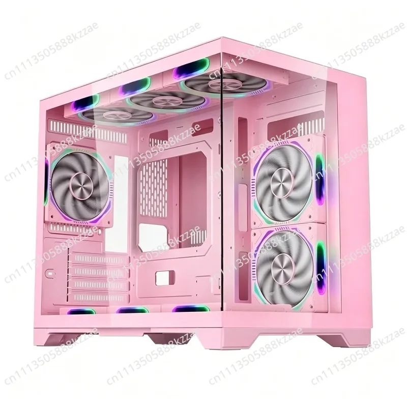 Desktop PC Case MATX Edition 270° Visible Side Panel,   Cooler Full-Side Panel ITX，Empty Chassis