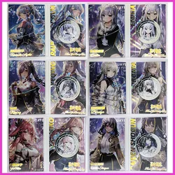 Anime Goddess Story Rare Gold Coins Laser Flash Card Kamisato Ayaka Emilia Toys for boys Collectible Cards Birthday Present