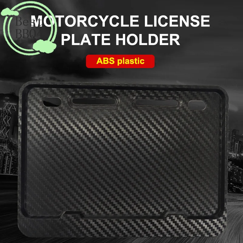 Picture 3: (BBQ4)License Plate Frames License Plate Holders Universal Motorcycle Rustproof For Front Rear
