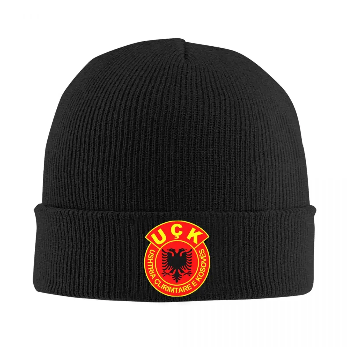 Uck Albanian Eagle Bonnet Hats Kosovo Beanie Hats Design Knit Hat Spring Cool Men Women Kpop Warm Soft Cap