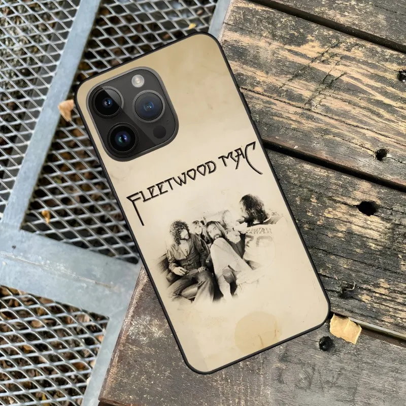 Fleetwood Mac poster Phone Case for Iphone 15 14 12 11 13 Pro Max Mini X 8 Xr Xs 7 Puls Black silicone case