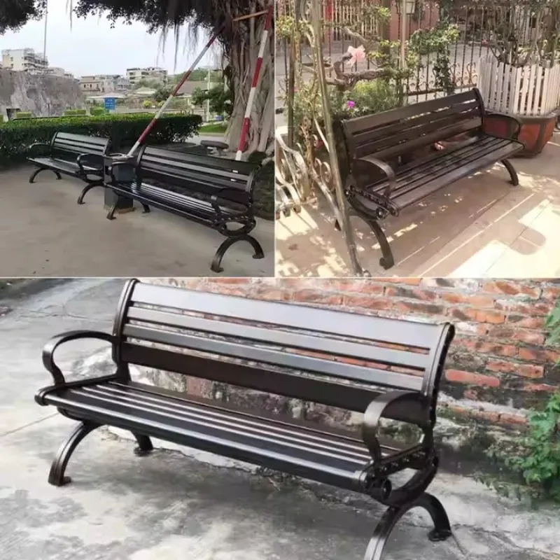 

Антикоррозийная алюминиевая легкая уличная скамейка, полностью алюминиевая скамейка для уличного парка, скамейка для патио, садовые сиденья