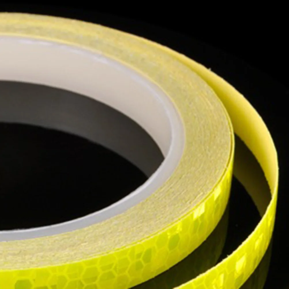 

2pcs Reflective Stickers Tape Yellow High Brightness Safety Warning For Bike Motorcycle Wheel Rim Decoration Durable Waterproof