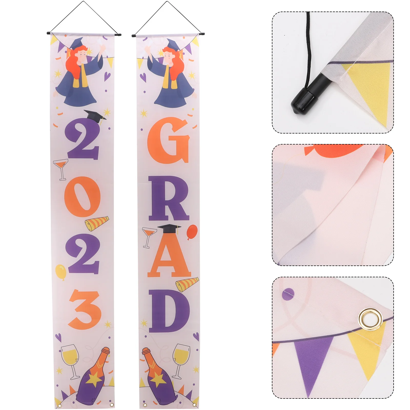 

Graduation Couplets Door Decorations 2023 Party Supplies Festive Banner Front Porch Signs Grad Season Themed Adornments