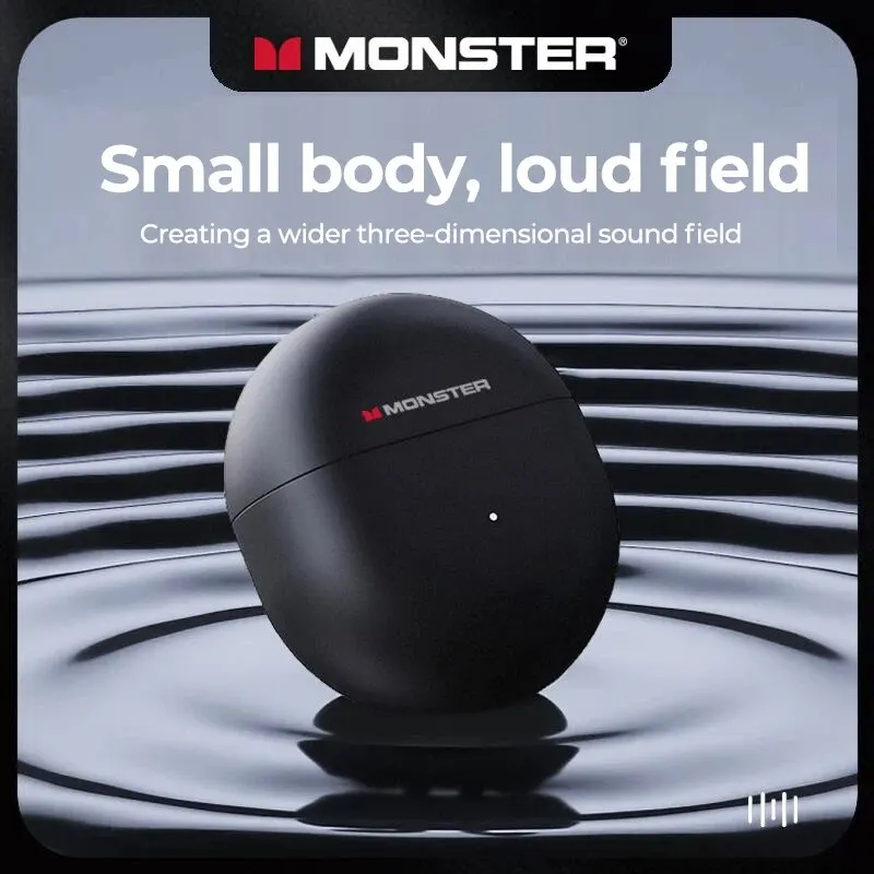 Monster Ear клип Беспроводные наушники с микрофонами, сенсорное управление, 3D HiFi стерео звук, дизайн для занятий спортом