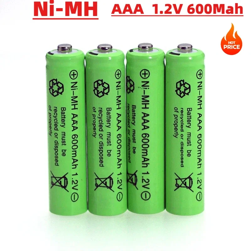 1.2v 600mah aaa ni-mh baterias nimh bateria recarregável 1.2v ni-mh aaa para carro de controle remoto elétrico brinquedo carro controle remoto