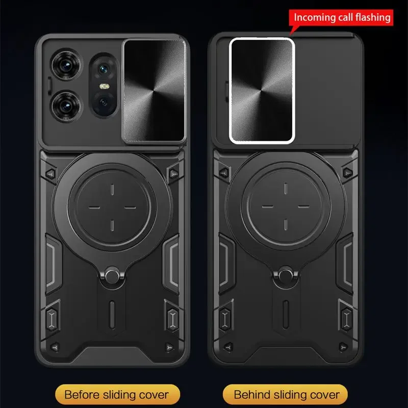 Kickstand Protective Cover For Motorola Edge 50 Pro Fusion Ultra Moto Edge 50 Neo Case Protection Shockproof Funda Coque Capa