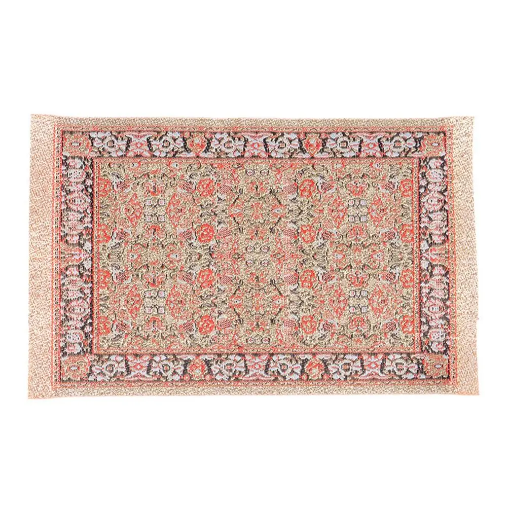 Rivestimenti per pavimenti Tappetino con motivo floreale Mobili per casa delle bambole Tappeto per casa delle bambole 1:12 Tappeti per tessitura di simulazione in miniatura per casa delle bambole