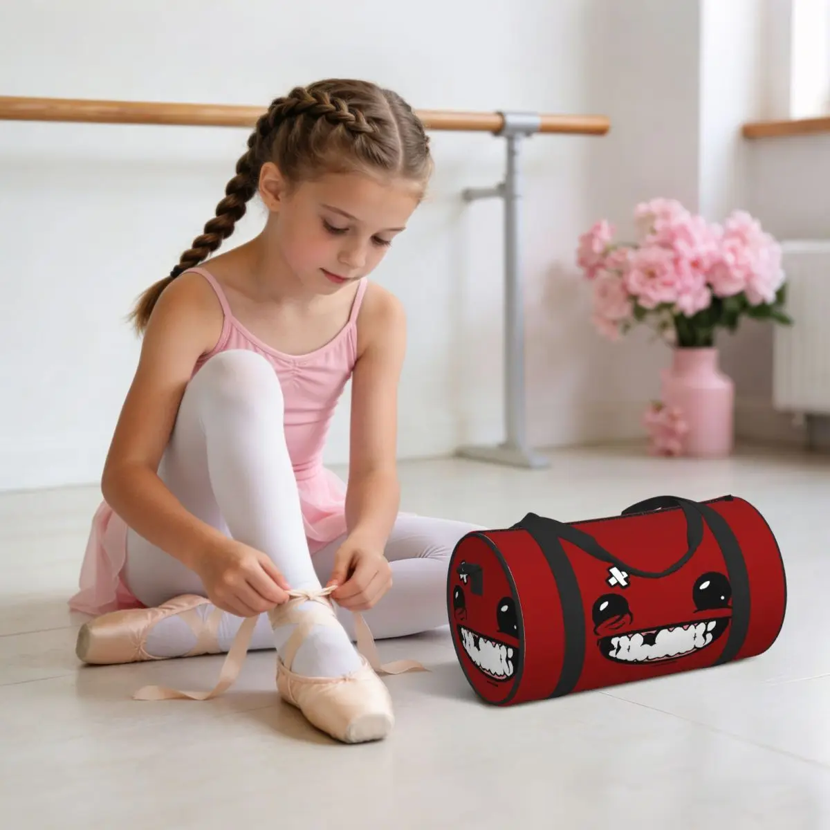 Cool Hot New Fresh Red Sexy Smile Luggage Bag Multi-Functional Duffle Tote Bag Handbags Gym Bags Fitness Bag for Boys Girls