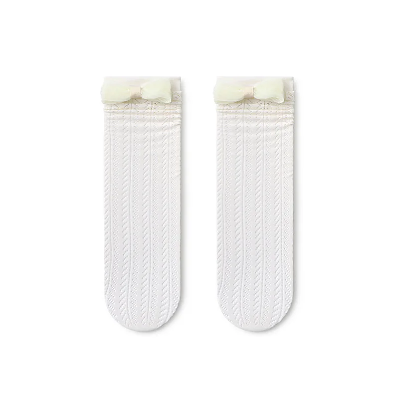 

Girls Socks Kids Breathable Cutout Bow Spring Summer Casual Home Party Toddler Girls Socks