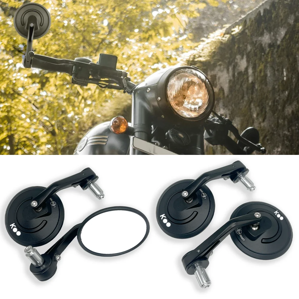 

For 790 RC390 890 1290 690 1 Pairs 7/8'' 22mm Motorcycle Bar End Mirrors Retro Handlebar Tip Rearview CNC Aluminum