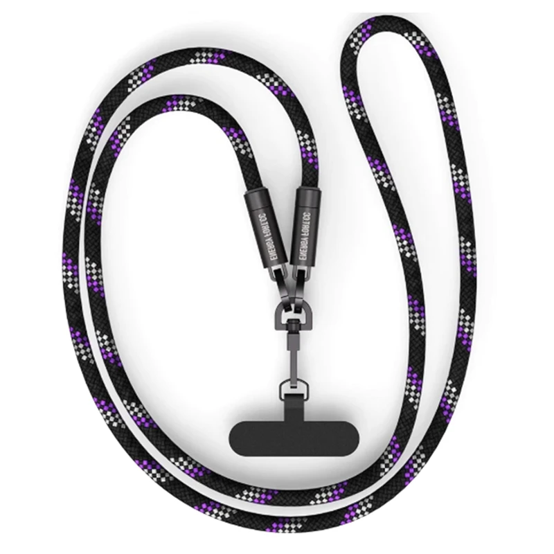 Lanyard 240w Fast Charger Cabale USB C to C Phone Charms Cable Nylon Braided & Portable Travel Charger-TCES