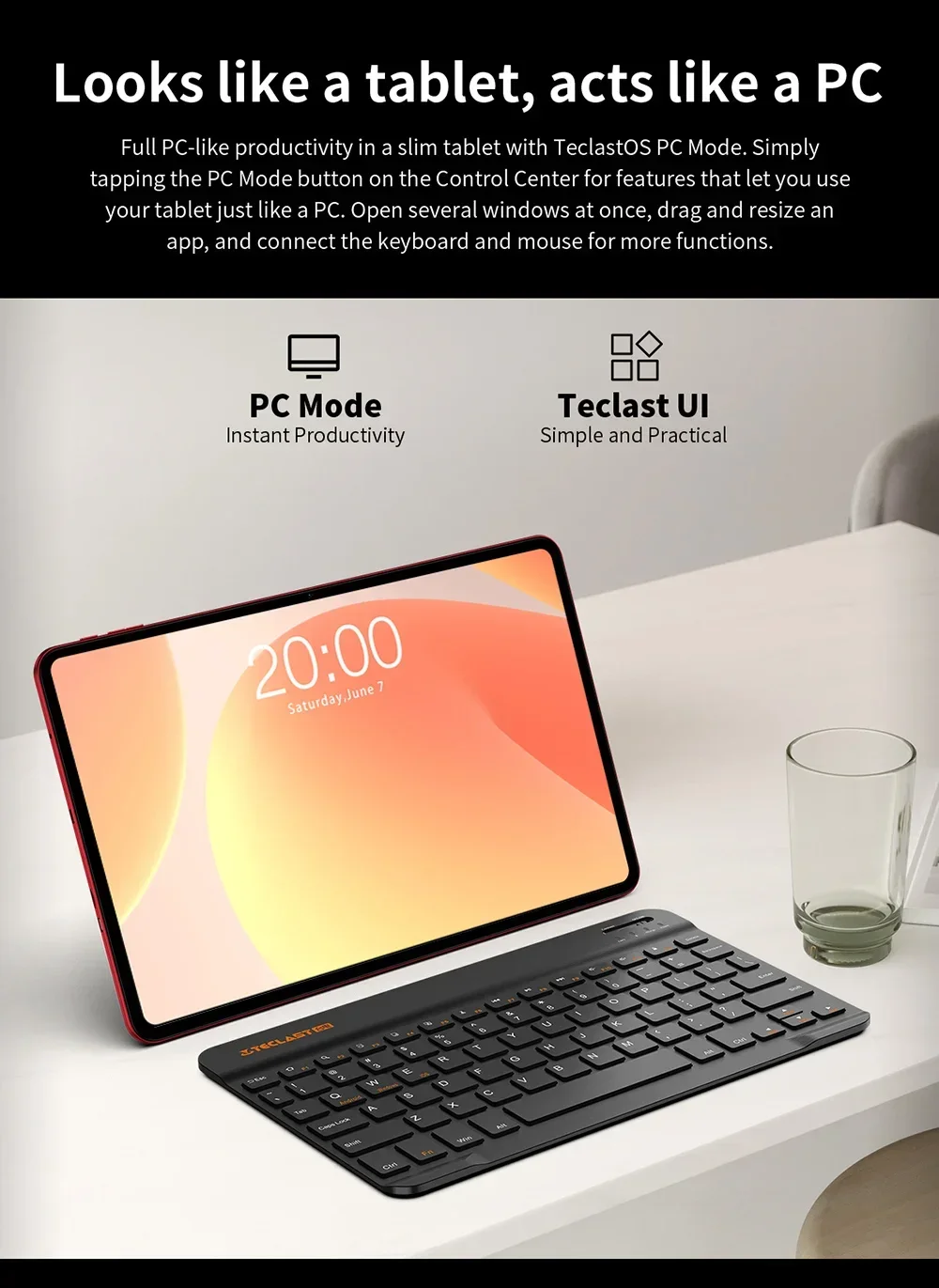 Teclast T60 AI Tablet Allwinner A733 Octa-Core 12 pulgadas 2K HD
