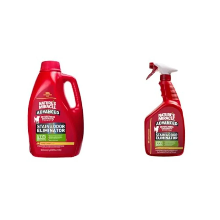 

Набор для удаления пятен от собак Advanced: 128 унций для обычных пятен и 32 унции для сильных загрязнений